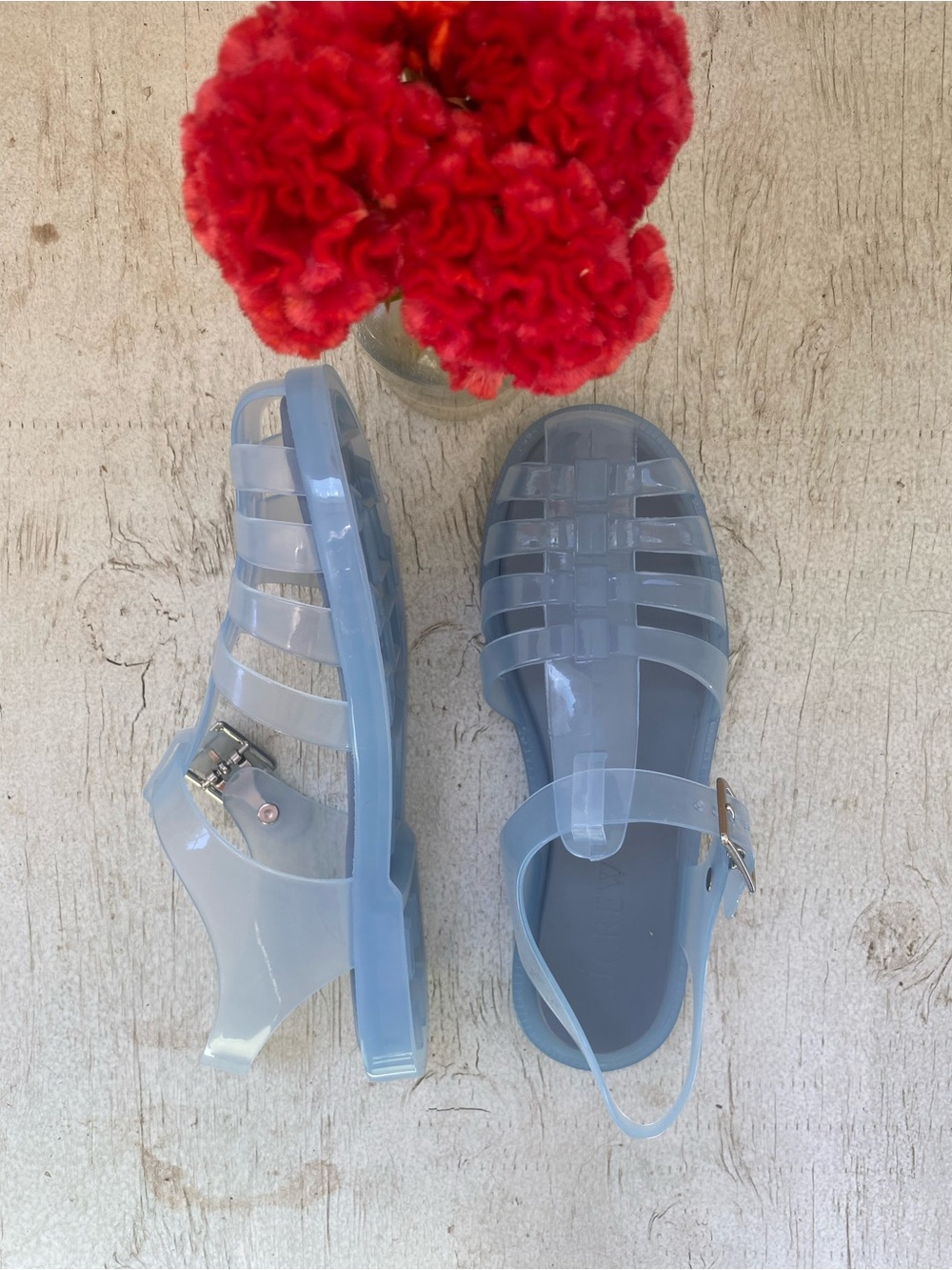 J. Crew Fisherman Light Blue Jelly Sandals